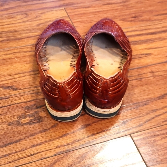Artisan Womens Leather Brown Huarache's - Picture 4 of 5